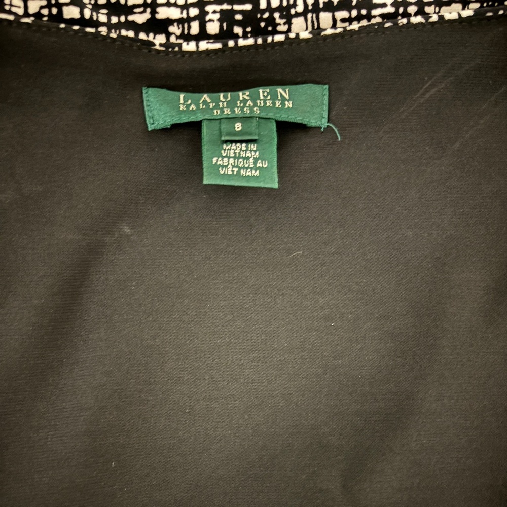 RALPH LAUREN Shift Dress - Black/White  Size 8 - Picture 8 of 10